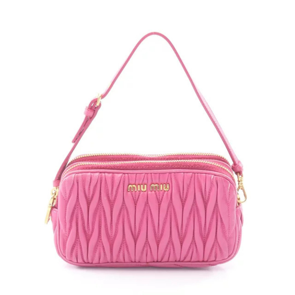 Miu Miu Matelasse handbag leather pink